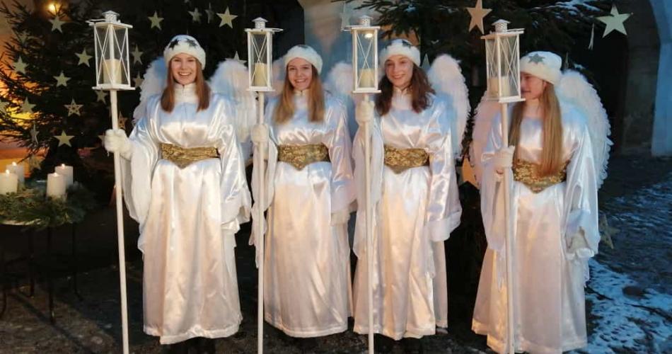 Prunkengel beim Christkindleinzug 2020